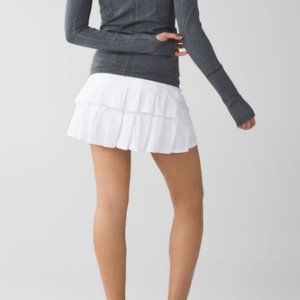 lululemon athletica White Ruffled Tennis Mini Skirt